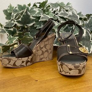 Brand New Coach Kerilyn Signature Platform Wedges, Size 8